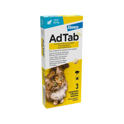 Elanco AdTab Kauwtabletten Kat >0.5 - 2.0 kg en 3 Tabletten